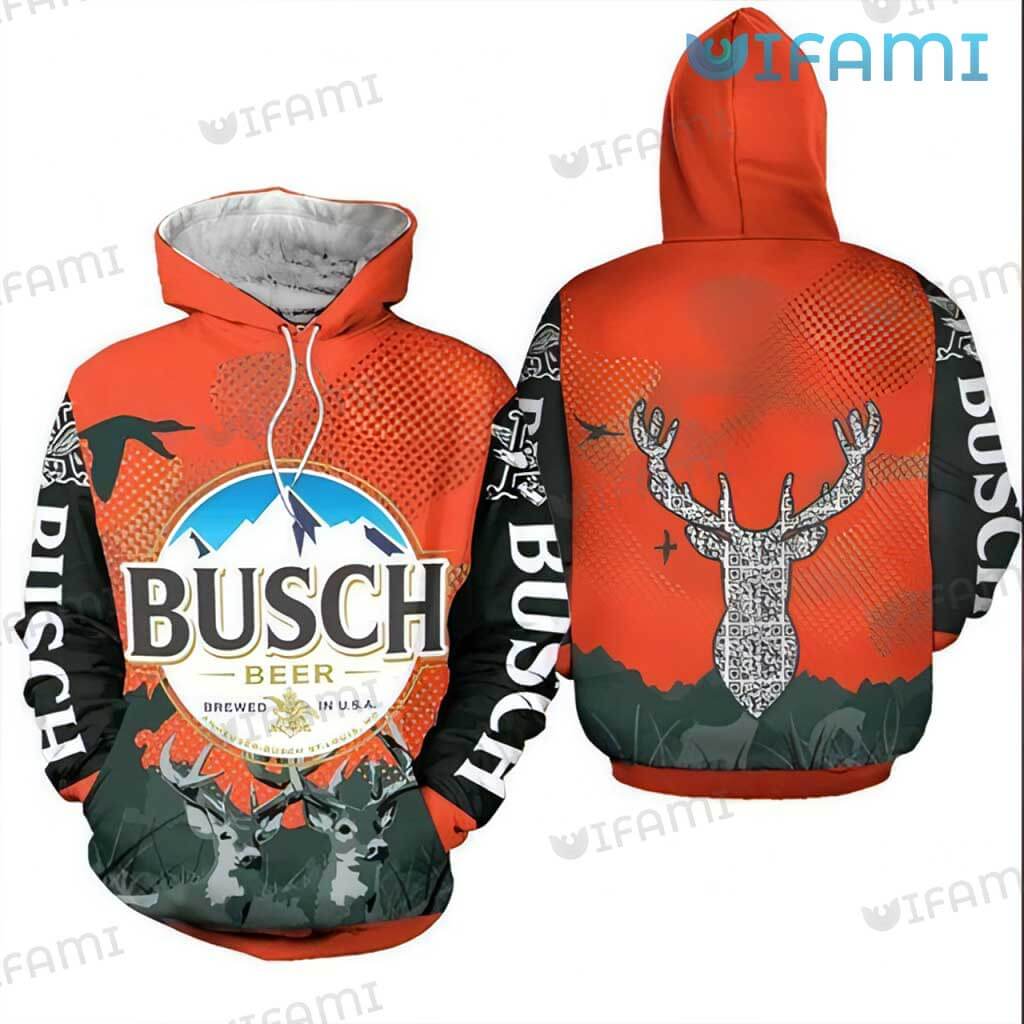 Busch Beer Deer Hunting All Over Print 3D Hoodie Beer Lovers Gift