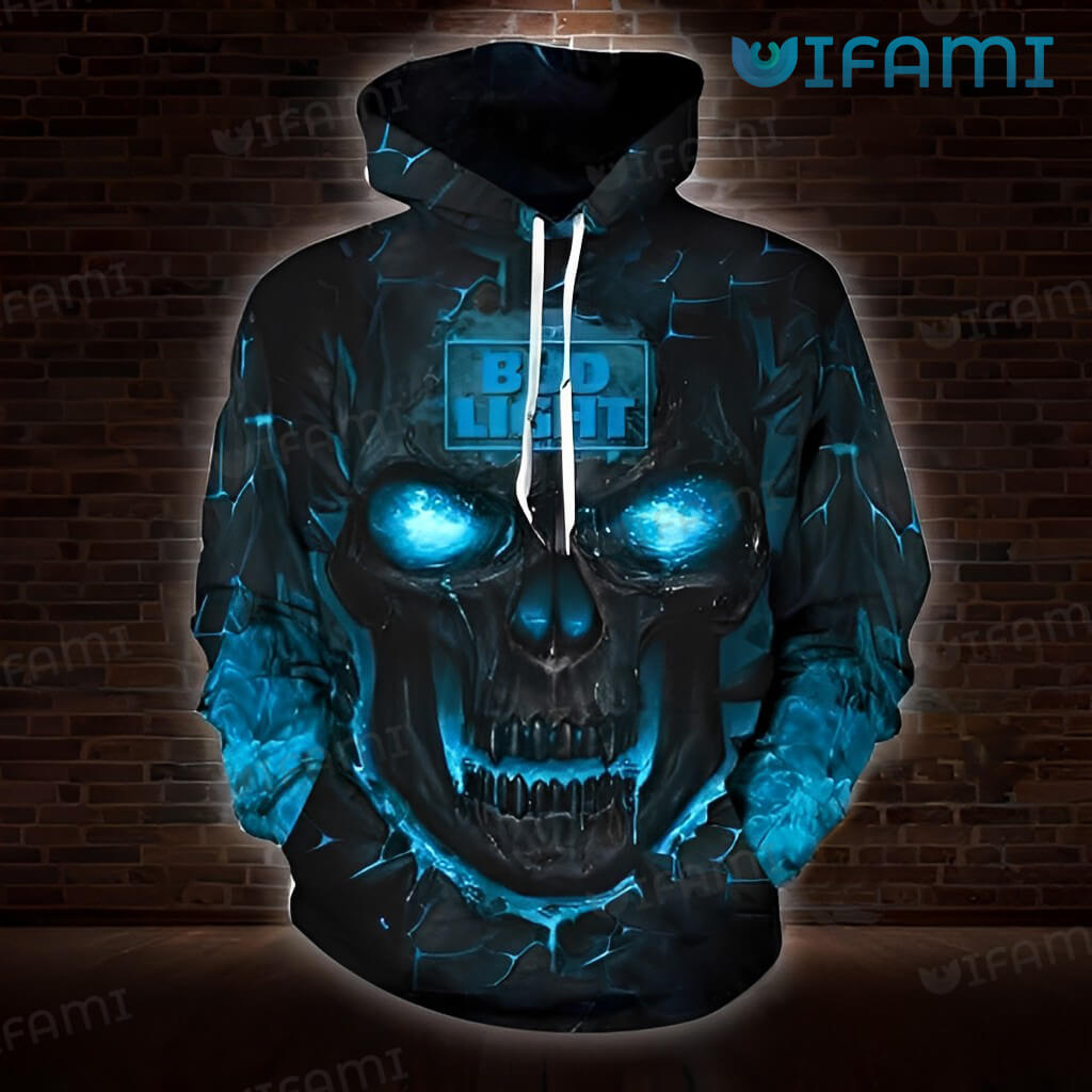 Busch Beer Lovers All Over Print Hoodie with Skull Logo