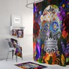 Butterfly Sugar Skull Mosaic Shower Curtain and Bath Set for Your Restroom