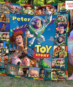 Buzz Lightyear Toy Story Custom Fleece Blanket with Name - Perfect Anniversary Gift
