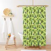 Cactus Desert Shower Curtain | Purple Flowers Green Leaves | Floral Plant Fabric Bathroom Curtain Set