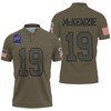 Camo 2019 Salute to Service Custom Polo Shirt with Isaiah McKenzie #19: Support the team and initiative.