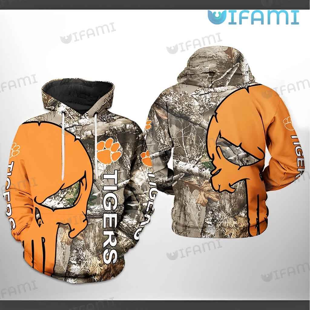 Camo Veteran Hunting Clemson Tigers All Over Print 3D Hoodie