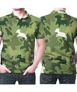 Camouflage Style Dachshund Dog Lover 3D Printed Polo Shirt with Personalized Polo T-shirt and All Over Print