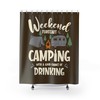 Camping and Drinking Shower Curtain for a fun and playful vibe