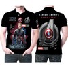 Captain America Mcu Avengers Signed 3D Designed Polo Shirt for Fans