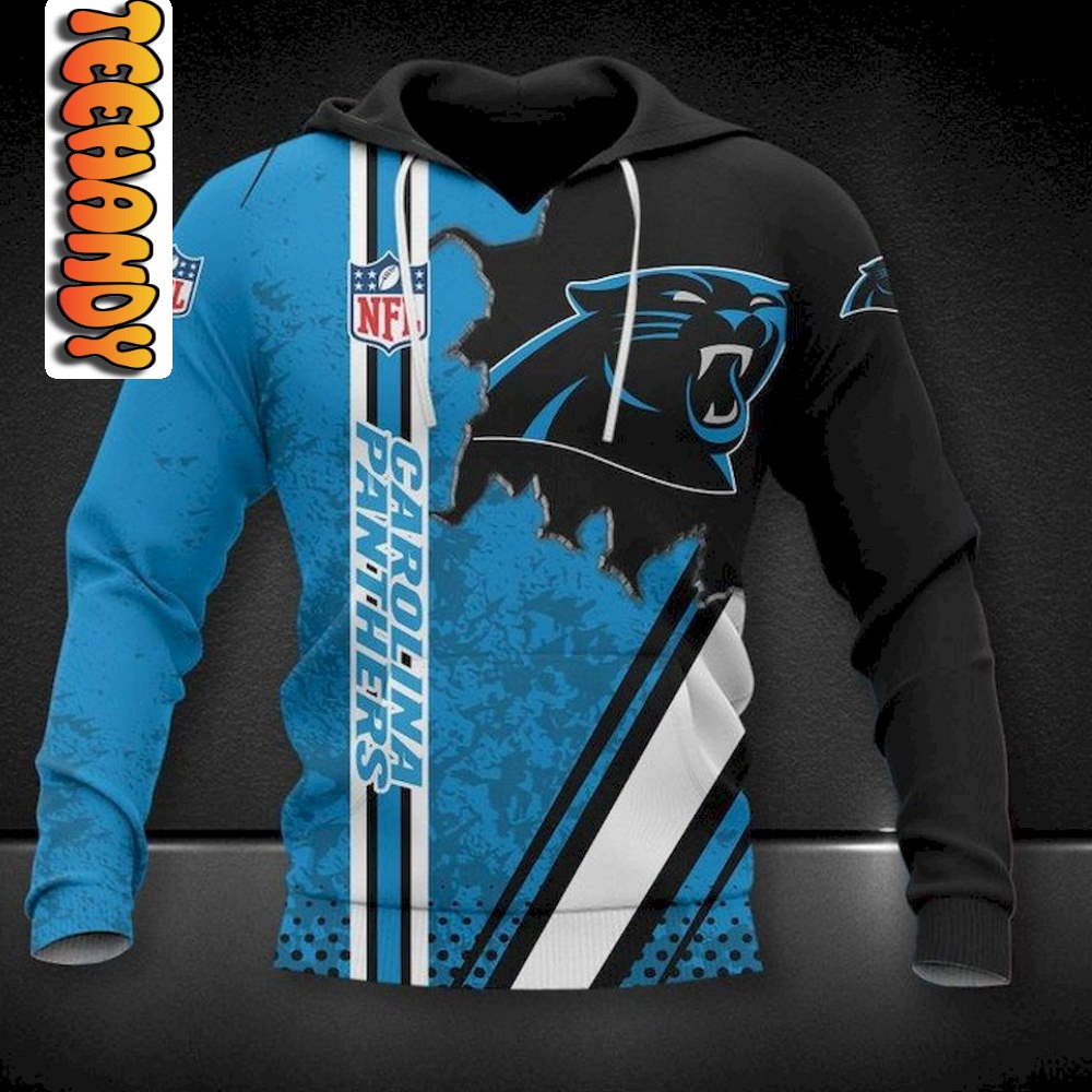 Carolina Panthers Football NFL 3D Hoodie for Fans