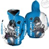 Carolina Panthers Jack Skellington and Zero 3D Hoodie in All Over Print