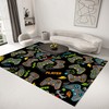 Carpets for Boys' Bedroom with Gamepad Print - Non-Slip Video Controller Area Rugs With T-Shirt, Hoodie, Sweatshirt Game room decor rug