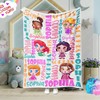 Cartoon Character Custom Name Blanket - Princess Characters for Girls