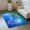 Cartoon Large Gamepad Carpets for Living Room and Children's Play Rug with Gamer Theme