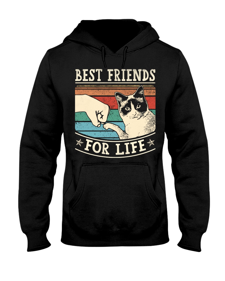 Cats Shirt Gift For Your Lovers - Best Friends For Life Hoodie - Image 2