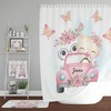 Cats and Butterflies Shower Curtain Set with Humorous Bath Accessories