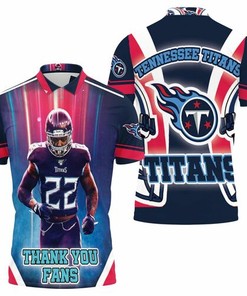Celebrate AFC South Division Champions Super Bowl 2021 with This Derrick Henry #22 Tennessee Titans Polo Shirt