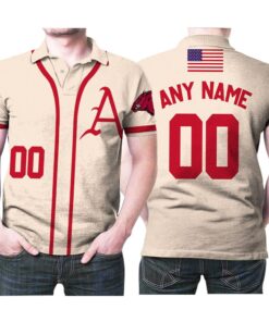Celebrate Andrew Benitendi and the Arkansas Razorbacks with the 3D Designed Allover Polo Shirt