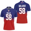 Celebrate Buffalo Bills with this Matt Milano #58 Great Player Polo Shirt in 3D Print