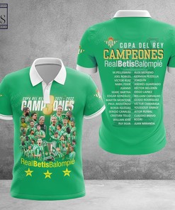 Celebrate Champion with Real Betis Campeones Polo Shirt with All Over Print