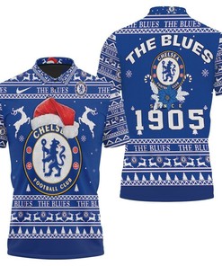 Celebrate Chelsea Football Club with Ugly Christmas Sweater 3D Polo Shirt Jersey All Over Print 3D T-Shirt