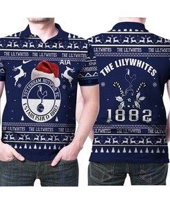Celebrate Christmas with Tottenham Hotspur Ugly Sweater Polo Shirt