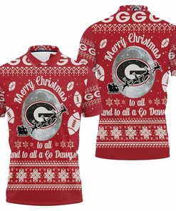 Celebrate Christmas with this Georgia Bulldogs Jersey Polo Shirt in 3D Print