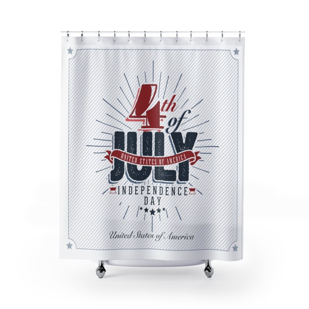 Celebrate Independence Day with this 4th of July Home Decor Shower Curtain perfect for outdoor patios