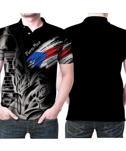 Celebrate Pride with Puerto Rico Flag Coqui Team 3D All Over Print Polo Shirt with Polo Collar