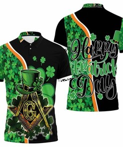 Celebrate St. Patrick's Day with Freemasons in Happy Saint Patricks Day 3D All Over Print Polo Shirt
