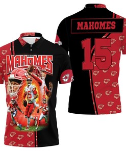 Celebrate Super Bowl 2021 and Afc West Division Champions with Patrik Mahomes 15 Kansas City Chiefs 3D Polo Shirt