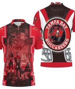Celebrate Tampa Bay Buccaneers' 2021 NFL Victory with Tom Brady 3D Polo Shirt Jersey All Over Print Shirt 3D T-shirt.