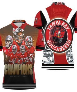 Celebrate The Tampa Bay Buccaneers 2021 Super Bowl Win With This Red 3D All Over Print Polo Shirt