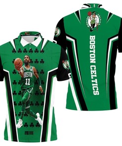 Celebrate Your Love for Kyrie Irving and Boston Celtics with Shamrock Polo Shirt All Over Print Shirt 3D T-Shirt.