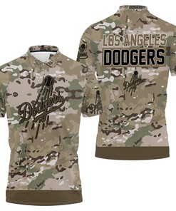 Celebrate Your Patriotism with the Los Angeles Dodgers Camouflage Veteran 3D Polo Shirt Jersey Featuring 3D T-Shirt