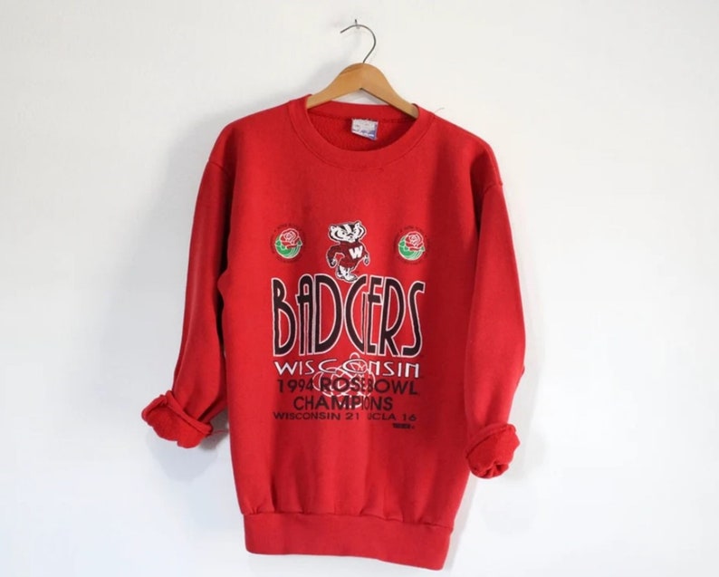 Celebrate the Badgers' 1994 Rose Bowl Victory with a Vintage University of Wisconsin Badgers Rose Bowl Sweatshirt