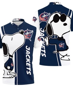 Celebrate the Columbus Blue Jackets with our unique and personalized Snoopy lover 3D printed polo shirt