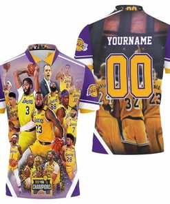 Celebrate the LA Lakers' Championship with a Stylish 3D All Over Print Polo Shirt