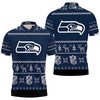 Celebrate the Season with Seattle Seahawks Ugly Sweatshirt Christmas 3D All Over Print Polo Shirt