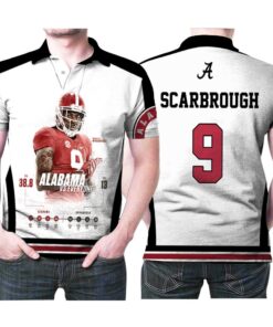Celebrate the great play of Bo Scarbrough on the Alabama Crimson Tide with a football 3D designed polo shirt