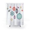 Celebrate the holidays with this Christmas Holiday Ornament Shower Curtain