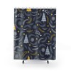 Celebrate the holidays with this Christmas Trees & Snow Flakes Shower Curtain