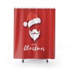 Celebrate the holidays with this Santa Claus Merry Christmas Holiday Shower Curtain