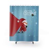 Celebrate the holidays with this Santa Claus Merry Christmas Shower Curtain
