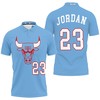 Celebrate the iconic Chicago Bulls with this Art Michael Jordan #23 Nba Great Jersey Style Polo Shirt.