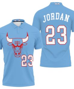 Celebrate the iconic Chicago Bulls with this Art Michael Jordan #23 Nba Great Jersey Style Polo Shirt.