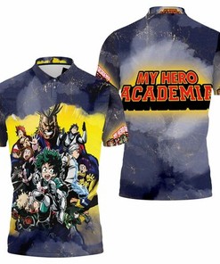 Celebrate your favorite heroes and villains from My Hero Academia with this all main polo shirt