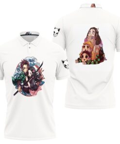Celebrate your love for anime, Art Kamado Tanjiro Kamado Nezuko Grow Up Edition Kimetsu No Yaiba 3D Print Polo Shirt.