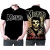 Celebrate your love for the Misfits with this American punk rock music band logo polo shirt featuring 3D design.