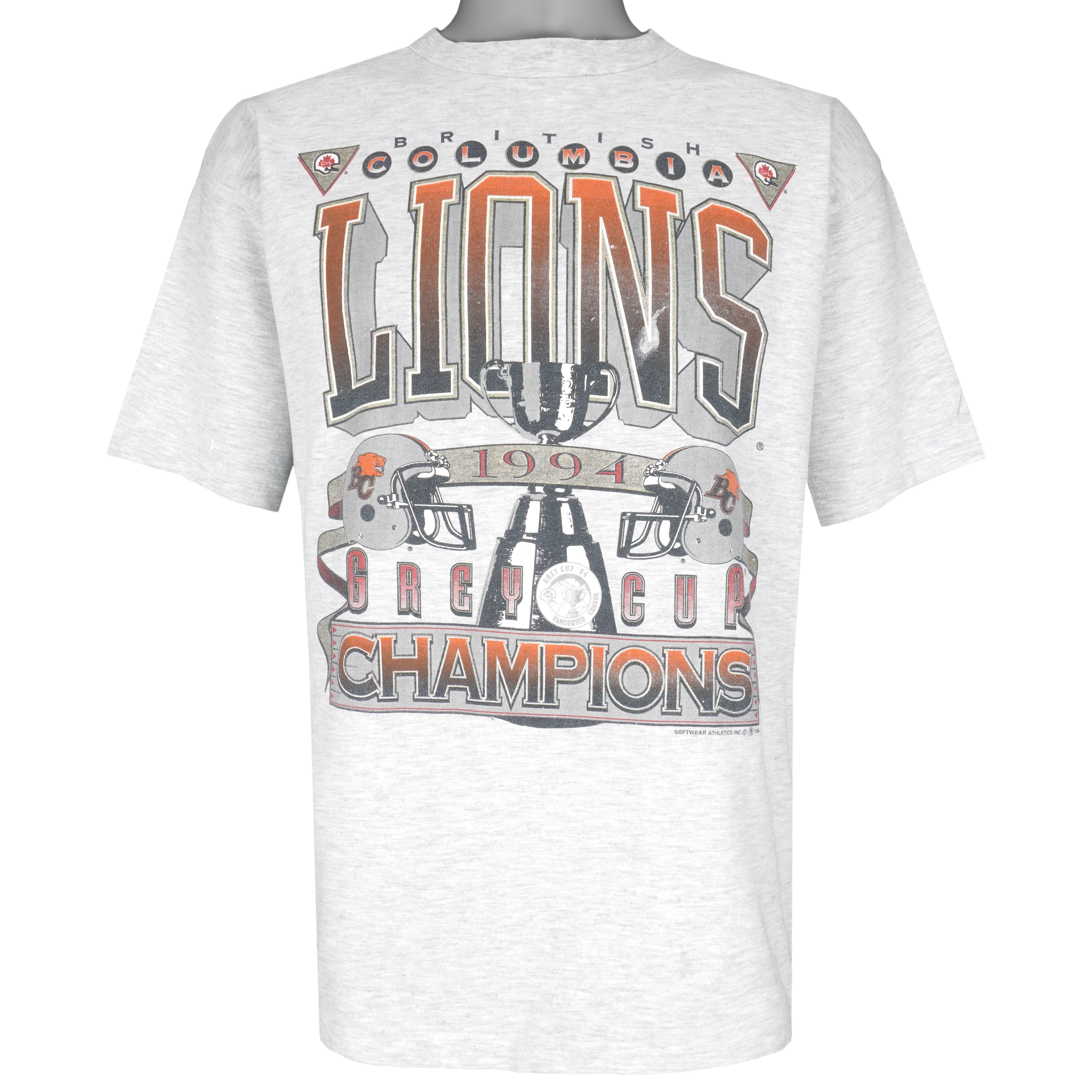 Cfl Bc Lions Grey Cup Champions T-Shirt 1994 Vintage Tshirt Unisex Sport Sweatshirt Hoodie Gift