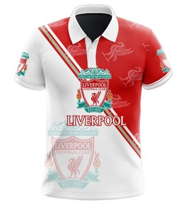 Channel Your Inner Fan with the Liverpool You'll Never Walk Alone Polo Shirt Featuring 3D Print and All Over Print