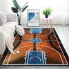 Channel Your Love for Basketball with a Print Court Sport Area Rug - Non-Slip Carpet for Living Room and Bedroom Decor