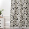 Charcoal Black Nautical Shower Curtain with Sea Urchin Design for a Modern Coastal Bathroom